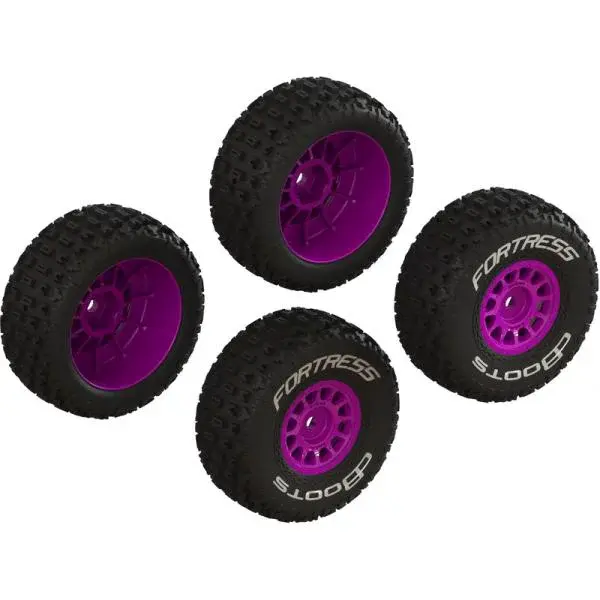 Arrma kolo s pneu dBoots Fortress, disk růžový (4): Grom