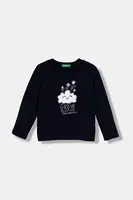 Dětské bavlněné tričko s dlouhým rukávem United Colors of Benetton