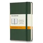 Zápisník Moleskine - tvrdé desky, S, linkovaný - tm. zelený