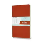 Sešity Moleskine Volant - měkké desky L, čisté, 2 ks, oranžová/modrá