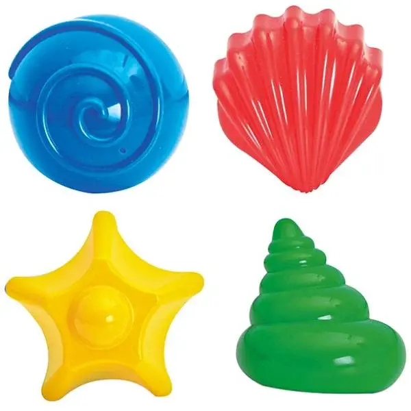 Formičky na písek mušličky 7-9cm 4ks