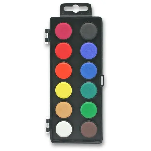 Vodové barvy Koh-i-noor 171531 - 12 barev, průměr 22,5 mm