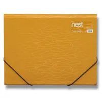 Tříchlopňové desky s gumou FolderMate Nest, A4 - zlatožlutá