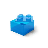 LEGO úložný box 4 s víkem - průhledná modrá