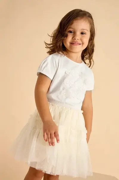 Dětské tričko Mayoral béžová barva, 3001