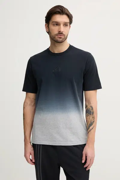 Bavlněné tričko adidas ALL SZN Dip Dye šedá barva, JJ3694