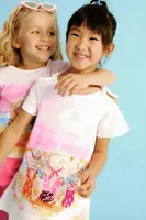 Dívčí šaty Mayoral růžová barva, mini, 3963