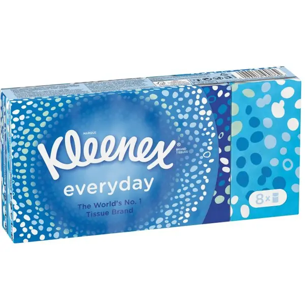 Kleenex Everyday papírové kapesníky 8x9 ks