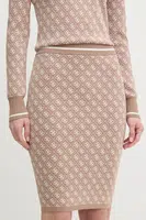 Sukně Guess LISE béžová barva, mini, pouzdrová, W4BD53 Z37K0