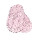 Baby Nellys Zimní pletené  kojenecké rukavičky se vzorem - sv. růžové, vel. 56/68