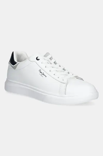 Kožené sneakers boty Pepe Jeans EATON ONE M béžová barva, PMS00044