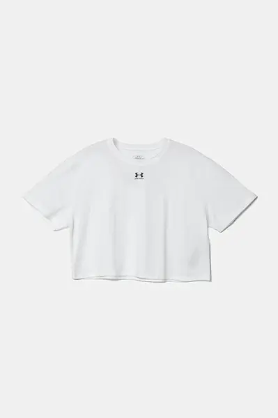 Dětské tričko Under Armour Rival SS bílá barva, 1389755