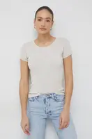 Bavlněné tričko United Colors of Benetton béžová barva