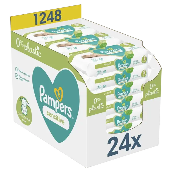 Pampers Sensitive vlhčené ubrousky 24x52 ks