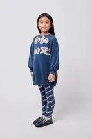 Dětská bavlněná mikina Bobo Choses modrá barva, s potiskem, 224TC005