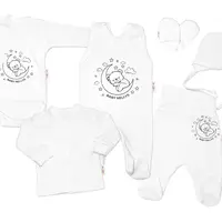 Baby Nellys Soupravička do porodnice 6D, Medvídek na měsíčku, vel. 56