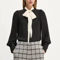 Košile Bruuns Bazaar CamillaBBDura shirt dámská, černá barva, regular, s klasickým límcem, BBW4104