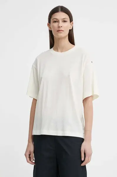 Bavlněné tričko G-Star béžová barva