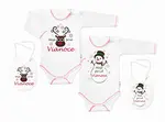 Baby Nellys Body dlouhý rukáv Moje prvé Vianoce, Sněhulák, bílé