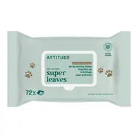 ATTITUDE Super leaves Přírodní vlhčené čisticí ubrousky pro zvířecí mazlíčky 72 ks