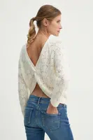 Svetr Pepe Jeans NOVA dámský, béžová barva, lehký, PL702239