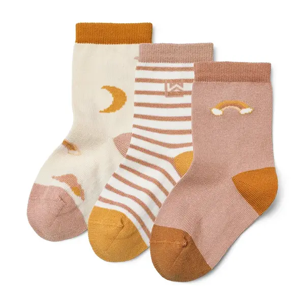 Dětské ponožky Liewood Silas Socks 3-Pack 3-pack růžová barva, LW20014