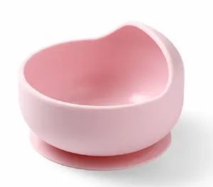 Babyono Silikonová miska s přísavkou - růžová