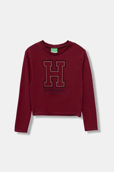 Dětské bavlněné tričko s dlouhým rukávem United Colors of Benetton