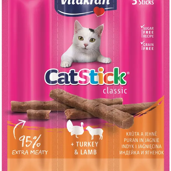 Vitakraft Cat Stick mini morka a ovečka 3 ks