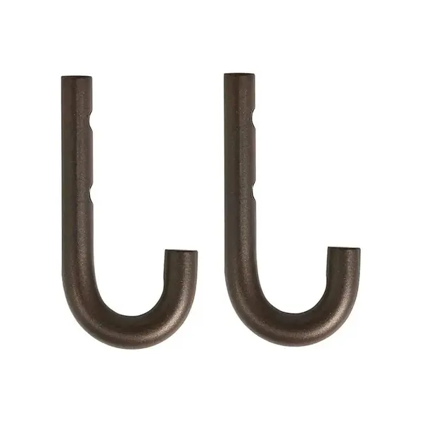Nástěnný věšák OYOY Pieni 4 x 1 x 8 cm 2-pack hnědá barva