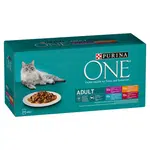 Purina ONE Adult kapsičky s kuřecím, hovězím, jehněčím a mořskými rybami 40 x 85 g