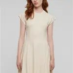 Women's Skater Rib dress - beige