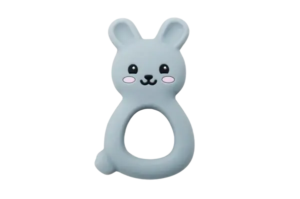 Martons hryzátko z potravinárského silikónu BUNNY, Light blue 2ks