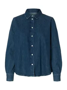 SELECTED Blúzka 'SLFBEA NOA'  modrá denim