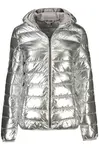 Dámská stříbrná prošívaná zimní bunda