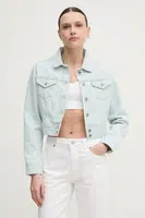 Džínová bunda Pepe Jeans CROPPED JACKET modrá barva, přechodná, PL402431PG2