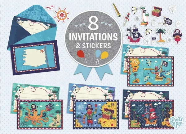 Dárková sada pozvánek - Piráti - Neznámý