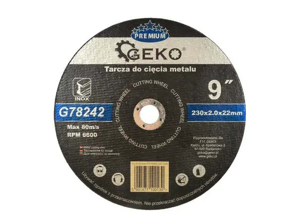 Kotouč řezný na kov/ocel INOX, 230x2mm - GEKO