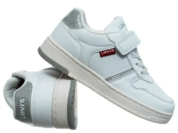 Levi's - Children's Shoes - Kick Se Virv0152s - White Silver Glitter 2956