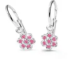 Cutie Jewellery Dětské náušnice z bílého zlata C2746-10-X-2 fuchsiová