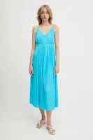Šaty Morgan tyrkysová barva, midi, ROIYA