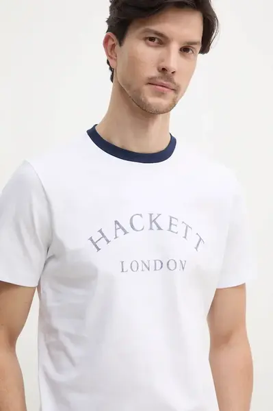 Bavlněné tričko Hackett London