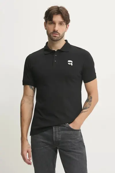 Karl Lagerfeld  Bavlněné polo tričko