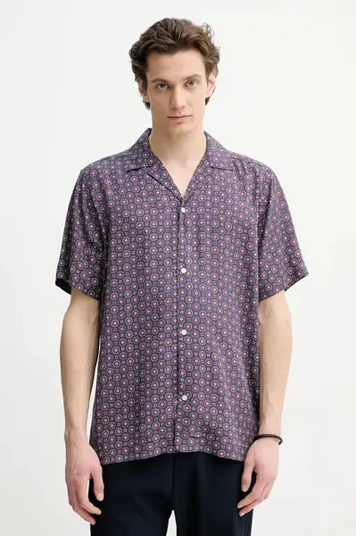 Košile Les Deux pánská, fialová barva, regular, s klasickým límcem, LDM401100