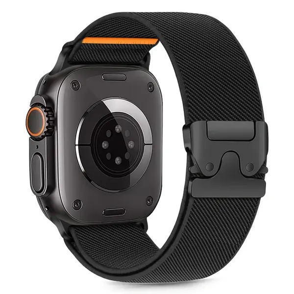 Tech-Protect Nylon Clasp remienok na Apple Watch 44/45/46/49mm, black