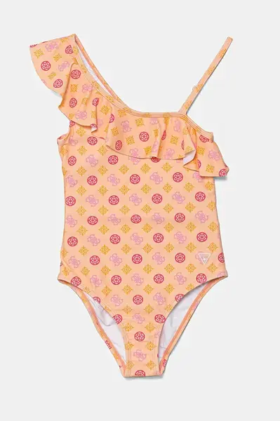 Jednodílné dětské plavky Guess oranžová barva, J5GZ45 MC052