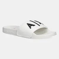 Pantofle Armani Exchange pánské, bílá barva, XUP001 XV820 K488