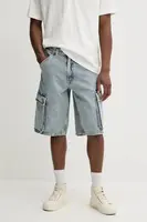 Džínové šortky Levi's 478 BAGGY CARGO SHORTS pánské, modrá barva, 001GU