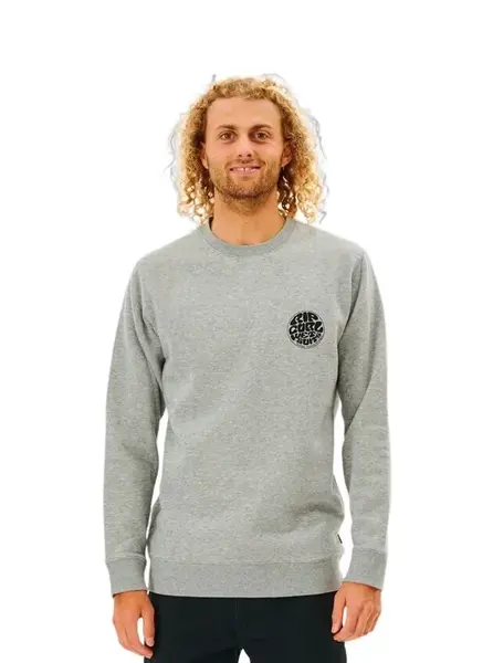 Rip curl pánská mikina Wetsuit Icon Crew Grey Marle | Šedá | Velikost XL