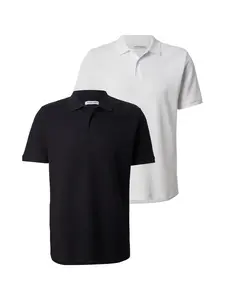 JACK & JONES Tričko 'JJEAUSTIN'  čierna / biela